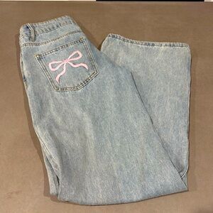 Edikted Bow Jeans size XS